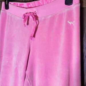 Vintage Victoria's Secret PINK Velvet Lounge Pants - Light Pink